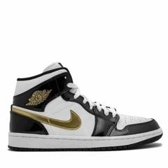 Air Jordan 1 Mid Black Gold Patent - comprar en línea