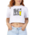 Cropped Com Frase Carnaval 2025 Camiseta Manga Curta - Bt262
