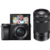 Câmera Sony Alpha a6100 Mirrorless 4K com lentes de 16-50mm + 55-210mm - comprar online