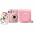 Kit Câmera Instantânea Fujifilm Instax Mini 12 Rosa + Pack 10 filmes Macaron + Bolsa Rosa Gloss