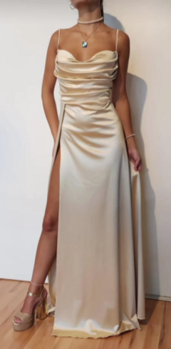 Vestido Champagne Saten - comprar online