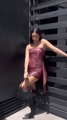 Vestido strapless Malibu glitter en internet
