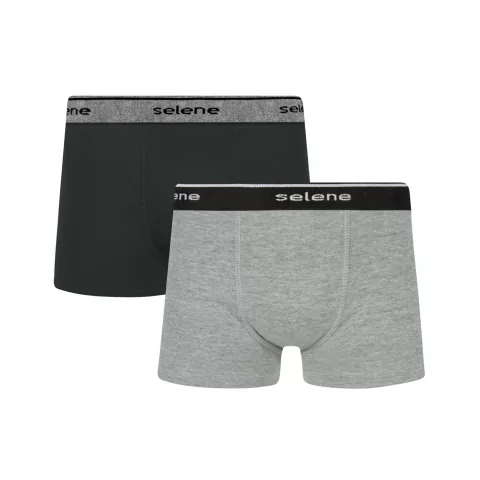 12455 - Cueca Boxer Cotton Infantil com 2 unidades - Selene