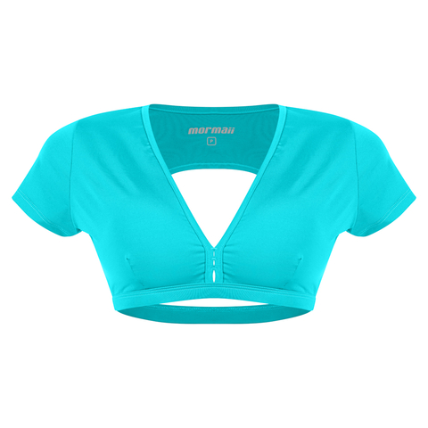 31312529 - Top Cropped Fem Liso Verde M - Mormaii