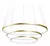 Colgante Saturno 3 Aros Dorado 100cm - comprar online