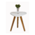 Mesa Lateral Sala Pé Palito Decorativa Tampo Orgânico Para Interiores 47X50 - Kelan Moveis