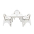 Kids Table Set with 3 Educational Chairs for Study and Painting - Kelan Moveis