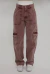 Calça cargo vinho marmorizada - comprar online