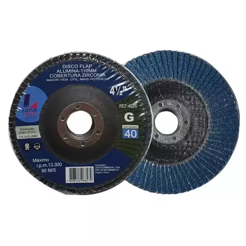 DISCO FLAP 41/2 ZIRCONIA 80 REF4028 -LOTUS