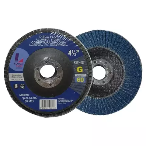 DISCO FLAP 41/2 ZIRCONIA 60 REF4027 -LOTUS