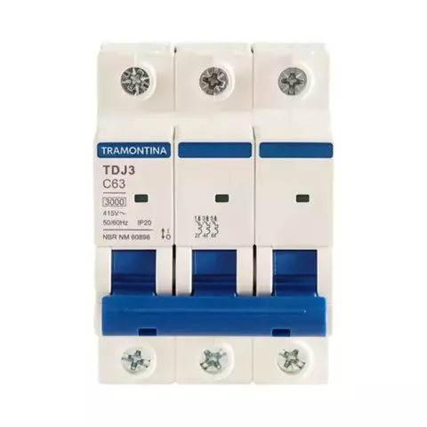 DISJUNTOR 3P 63A CURVA C DIN BR -TRAMONTINA