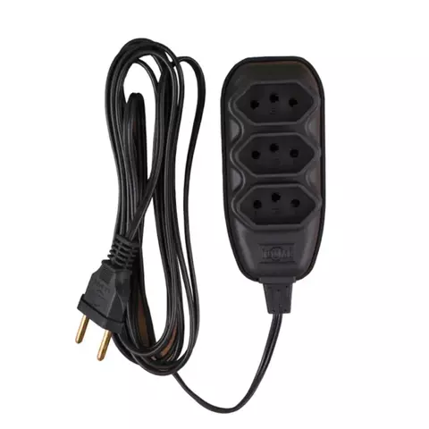 EXTENSAO TRIPLA PP 10MT 2P+T PT COMPAC 172002 -ILUMI