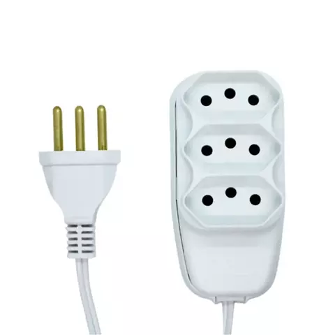 EXTENSAO TRIPLA PP 3MT 2P+T BR -ILUMI