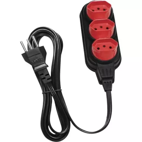 EXTENSAO TRIPLA PP 10M 3X0.75MM 2P+T PT -PERLEX