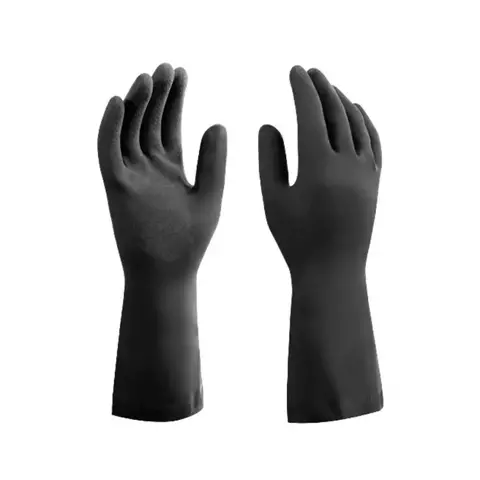 LUVA LATEX PRETA GD 30CM LISA 157T -MUCAMBO