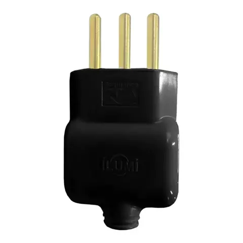 PINO MACHO 10A 2P+T PT 250V ABNT -ILUMI