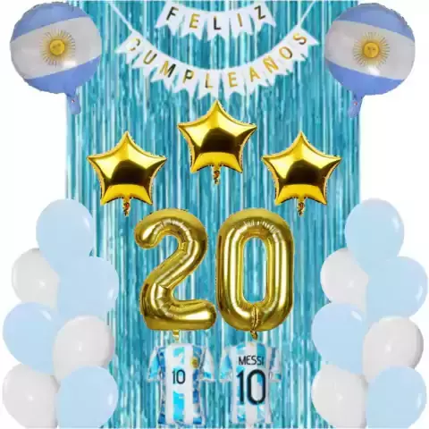 Combo Decoracion Mundial Argentina 47PCS