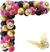 Arcos De Globos De Piezas Fucsia, Negro Y Mariposas 84Pcs - comprar online
