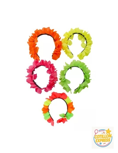 Vincha Flores Plasticas Fluor x1u - comprar online