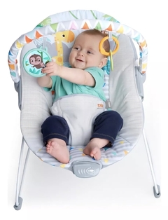 Silla Mecedora Para Bebé Bright Starts Safari Fun Gris - comprar en línea
