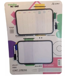 Planeador Semanal Y Pizarron 2 Paq Alfra - comprar en línea
