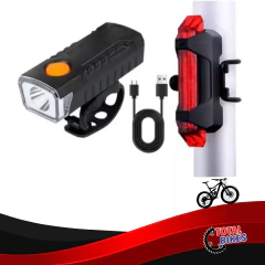 JUEGO DE LUCES CON CARGA USB DELANTERA MAS TRASERA