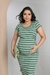 VESTIDO TUBINHO COM MANGA LISTRADO VERDE - comprar online