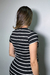VESTIDO TUBINHO COM MANGA LISTRADO PRETO - loja online