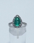 Anillo de oro blanco 18k Esmeralda de 1 Ct y diamantes - Magma Joyería