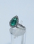 Anillo de oro blanco 18k Esmeralda de 1 Ct y diamantes - comprar en línea