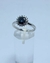 Anillo Marquesa Diamante azul 0,50 cts y diamantes naturales