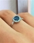 Anillo Marquesa Diamante azul 0,50 cts y diamantes naturales en internet