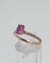 Anillo de oro rosado 18k, zafiro rosado de 1,50 ct y diamantes naturales - comprar en línea