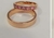 Argollas de Matrimonio oro rosado 18k diamantes y zafiros rosados 0,50 Cts en internet