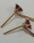 aretes oro 18k y amatistas - Magma Joyería