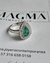 Anillo de oro blanco, esmeralda y diamantes - comprar en línea