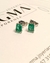 Aretes de Oro blanco 18k y esmeraldas
