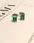 Aretes de Oro blanco 18k y esmeraldas - comprar en línea