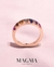 Argolla Oro rosado18k y zafiros de colores - Magma Joyería