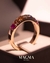 Argolla Oro rosado18k y zafiros de colores - comprar en línea