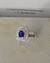 Anillo de Compromiso con Zafiro, diamantes y oro blanco 18k en internet