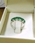 Anillo Tipo Cintillo Esmeralda y Oro blanco 18k - comprar en línea