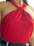 Blusa Feminina Elegante Nó Gola Transpassada
