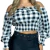 Blusinha Xadrez Cropped Feminina - comprar online