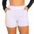 Short Feminino Cinto e Fivela Bermuda Crepe com Bolso e Cintura Alta