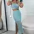 Conjunto Cropped e Saia Com Furo Midi Tricôt na internet
