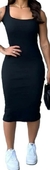 Vestido Midi Tubinho Canelado e Costas Nuas - bruzinhafeminina