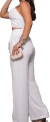 Conjunto Feminino Duna Areia Calça Pantalona e Cropped com Bojo - bruzinhafeminina
