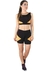 Cropped Com Faixa Amarelo + Shorts Preto Com Amarelo Conjunto Fitness | REF: LX045