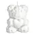 Osito Blanco de Rosas Blanco - Vela Osito Bouquet Tendencia - Évora Bloom